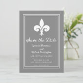 Graue Lilie Save the Date einladen Einladung (Stehend Vorderseite)