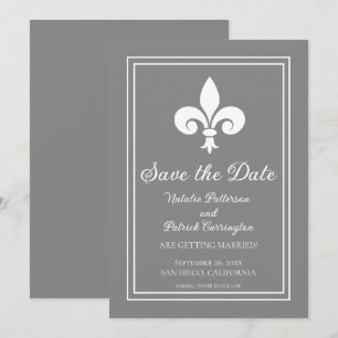Graue Lilie Save the Date einladen Einladung