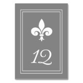 Graue Lilie Tischnummer Card (Rückseite)