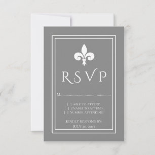 Graue Lilie Wedding RSVP Card