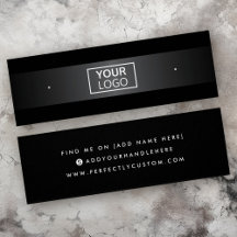 Graue Logo-Farbverlaufskarte schwarzer Ohrring