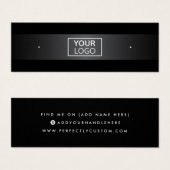 Graue Logo-Farbverlaufskarte schwarzer Ohrring (Vorne & Hinten)