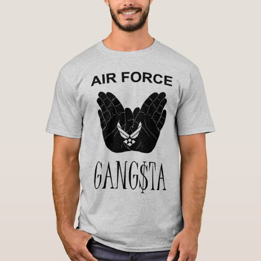 Graue Luftwaffe Gangsta T-Shirt (Vorderseite)