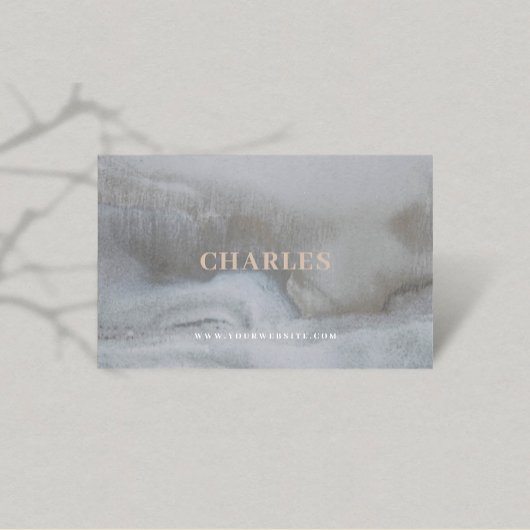 Graue Luxus Vintag einfache, rostete Textur Monogr Visitenkarte