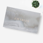 Graue Luxus Vintag einfache, rostete Textur Monogr Visitenkarte