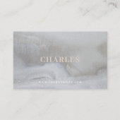 Graue Luxus Vintag einfache, rostete Textur Monogr Visitenkarte (Vorderseite)