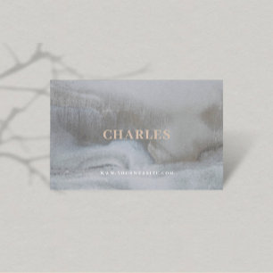 Graue Luxus Vintage Einfache Rostige Textur Monogr Visitenkarte