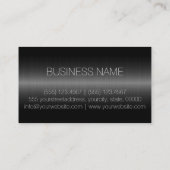 Graue Luxusmetall-Monogramm Visitenkarte (Rückseite)