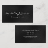 Graue Makeup Artist Script Profession Business Car Visitenkarte (Vorne/Hinten)
