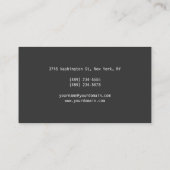 Graue Makeup Artist Script Profession Business Car Visitenkarte (Rückseite)