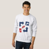 Graue Männer-Sweatshirt DESIGN USA Sweatshirt (Vorne ganz)