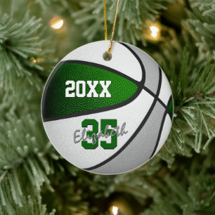 Graue Mannschaftsfarben Basketball Keramik Ornament