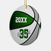 Graue Mannschaftsfarben Basketball Keramik Ornament (Rechts)