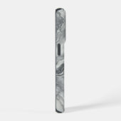 Graue Marble Personalisiert iPhone Case Hülle (Rechte Seite)