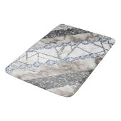 Graue Marble Stone Moderne Abstrakt Badematte (Schrägansicht)
