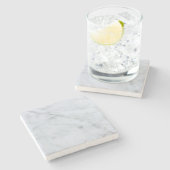 Graue Marble Stone Stone Untersetzer (Seitenansicht)