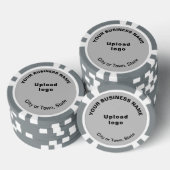 Graue Markenbezeichnung für Poker-Chips Pokerchips (Stapel)
