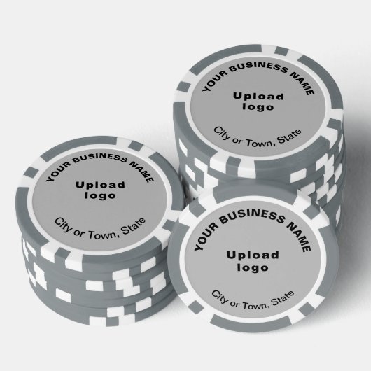 Graue Markenbezeichnung für Poker-Chips Pokerchips (Stapel)