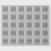 Graue Markenbezeichnungen für Werbeaktionen Geschenkpapier (Flach)