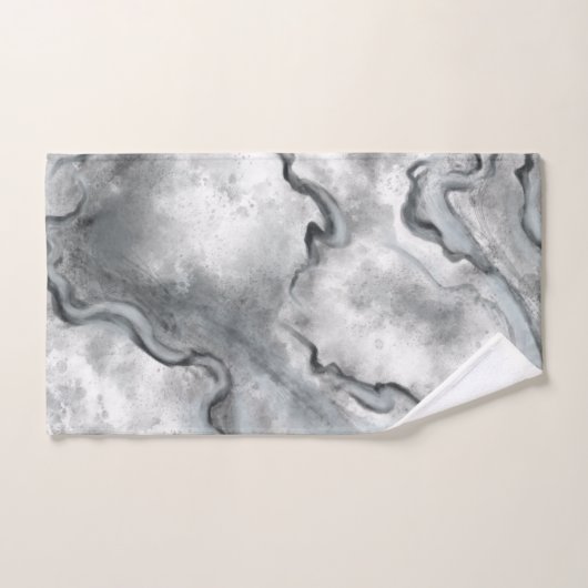 Graue Marmor Badehandtücher Set Geschenk (Handtuch)