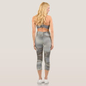Graue Marmor mit Goldvene Capri Leggings (Rückseite)