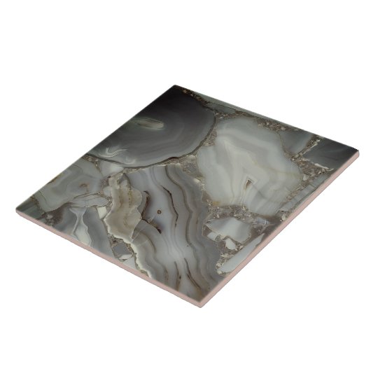 Graue Marmor mit Goldvene Fliese (Seite)