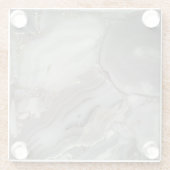 Graue Marmor mit Goldvene Glasuntersetzer (Rückseite)