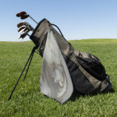 Graue Marmor mit Goldvene Golfhandtuch (Gras)