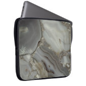Graue Marmor mit Goldvene Laptopschutzhülle (Vorne Rechts)