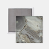 Graue Marmor mit Goldvene Magnet (Vorderseite/Rückseite)