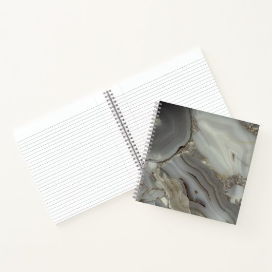 Graue Marmor mit Goldvene Notizblock (Innenseite)