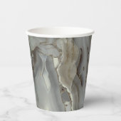 Graue Marmor mit Goldvene Pappbecher (Vorderseite)