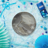 Graue Marmor mit Goldvene Pappteller (Party)