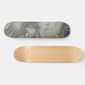 Graue Marmor mit Goldvene Skateboard (Horizontal)