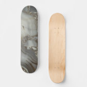 Graue Marmor mit Goldvene Skateboard (Vorderseite)
