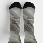 Graue Marmor mit Goldvene Socken (Oben)