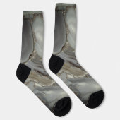 Graue Marmor mit Goldvene Socken (Rechts)