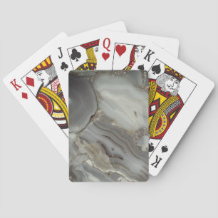 Graue Marmor mit Goldvene Spielkarten