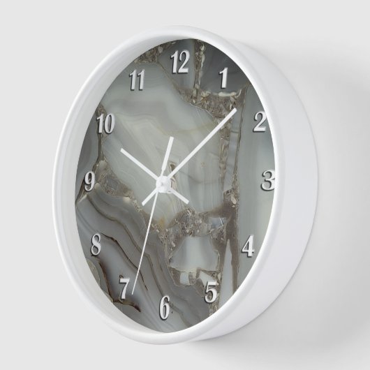 Graue Marmor mit Goldvene Uhr (Winkel)