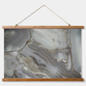 Graue Marmor mit Goldvene Wandteppich Mit Holzrahmen (Vorne)
