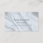 Graue Marmor & Silbergeode Gold Glitzer Agate Terminkarte (Rückseite)