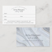 Graue Marmor & Silbergeode Gold Glitzer Agate Terminkarte (Vorne/Hinten)