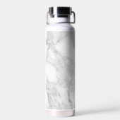 Graue Marmorgestaltung Trinkflasche (Rückseite)
