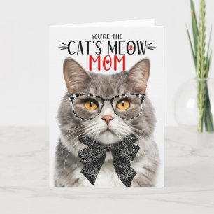 Graue Marmorkatze zur Mama von Haustieren am Mutte Feiertagskarte
