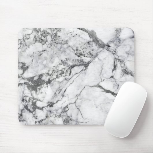 Graue Marmormausunterlage Mousepad (Mit Mouse)