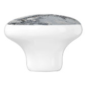 Graue Marmormuster Keramikknauf (Seitenansicht)