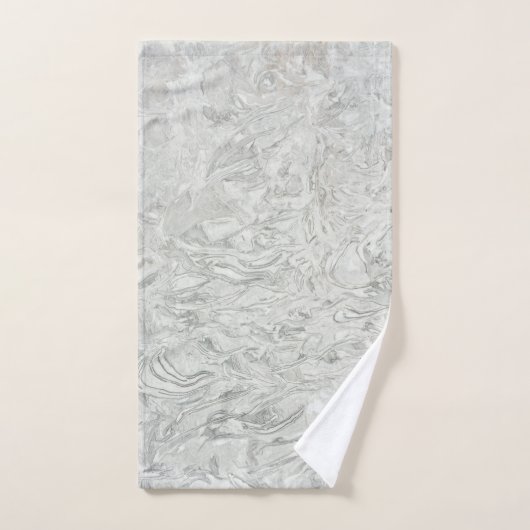 Graue Marmoroberflächen Badhandtuch Set (Handtuch)
