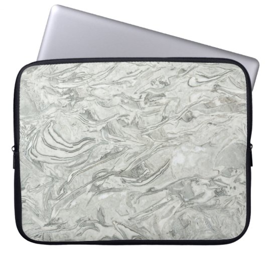 Graue Marmoroberflächen Laptopschutzhülle (Vorderseite)