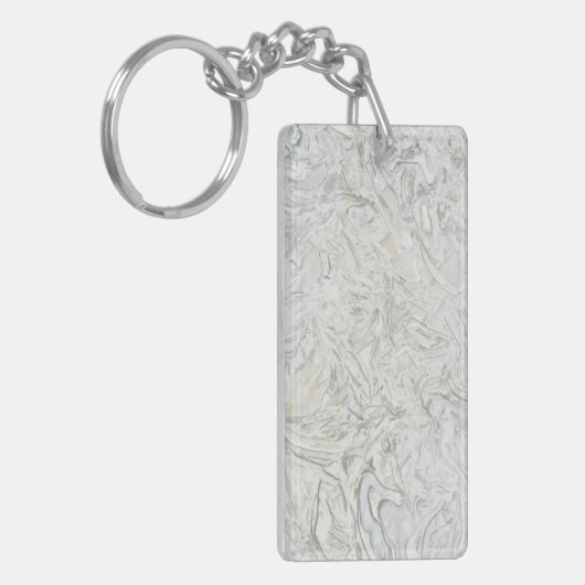 Graue Marmoroberflächen Schlüsselanhänger (Vorderseite links)