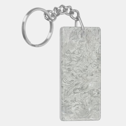 Graue Marmoroberflächen Schlüsselanhänger (Vorderseite links)
